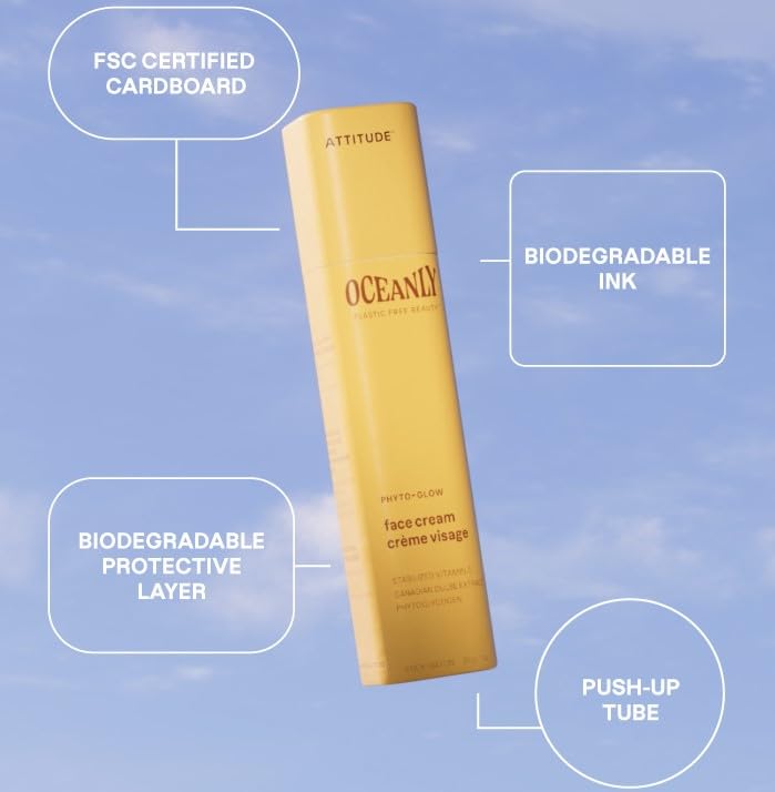 ATTITUDE Oceanly Glow Trio Skincare Box Set, EWG Verified, Plastic-free, Plant and Mineral-Based, Vegan, PHYTO GLOW, Set of 3 Travel Size Sticks