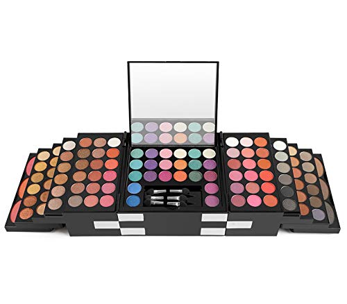 148 Colors Eyeshadow Palette Makeup Contouring Kit Combination with Eyebrow Powder, Lipgloss, Blusher, Press Powder and Concealer - Perfect for Professional and Daily Use