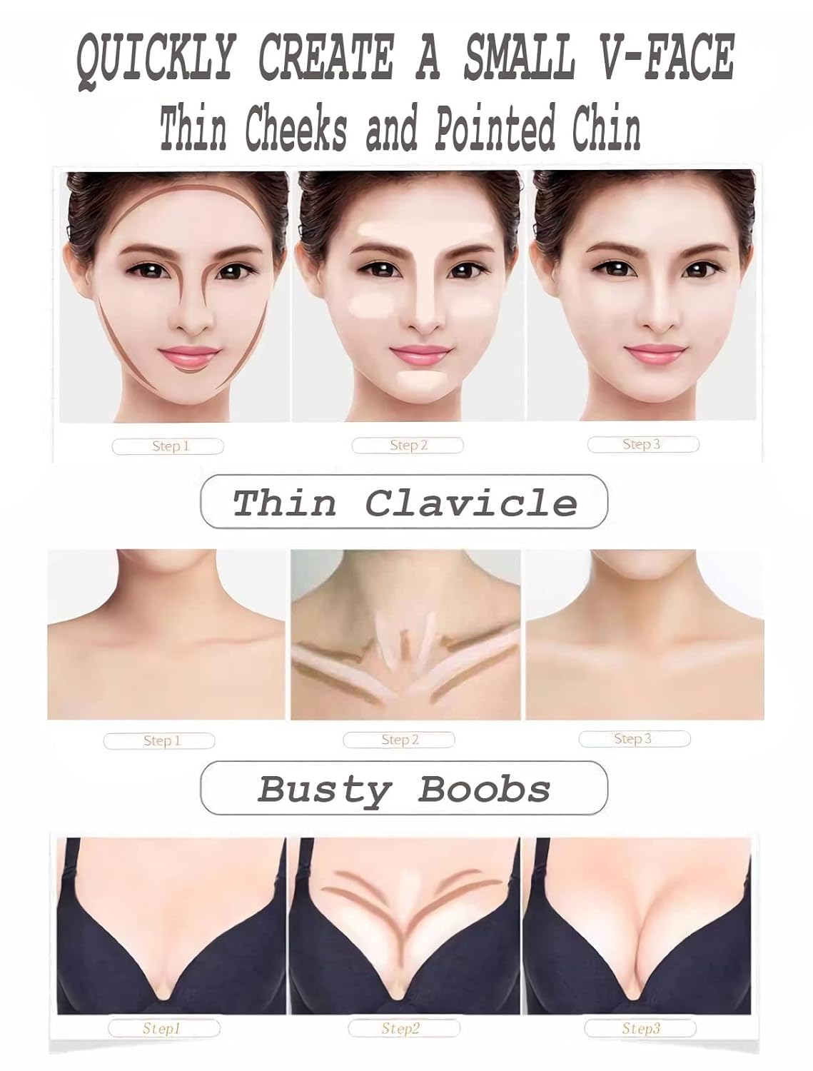 4 Pcs Cream Contour Foundation Stick, Highlighter & Bronzer Pen, Face Brightens & Shades Pencil, Highlighting Shade Longwear Makeup, Highlight Bronzer Shaping Trimming Stick Cream