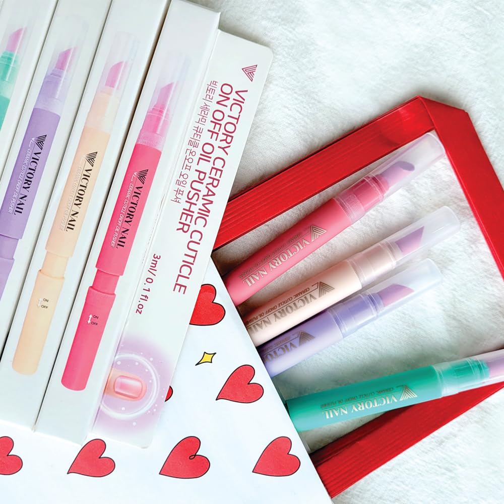 1PCS Ceramic Cuticle On/Off Oil Pusher Cuticle Pusher (Ivory)