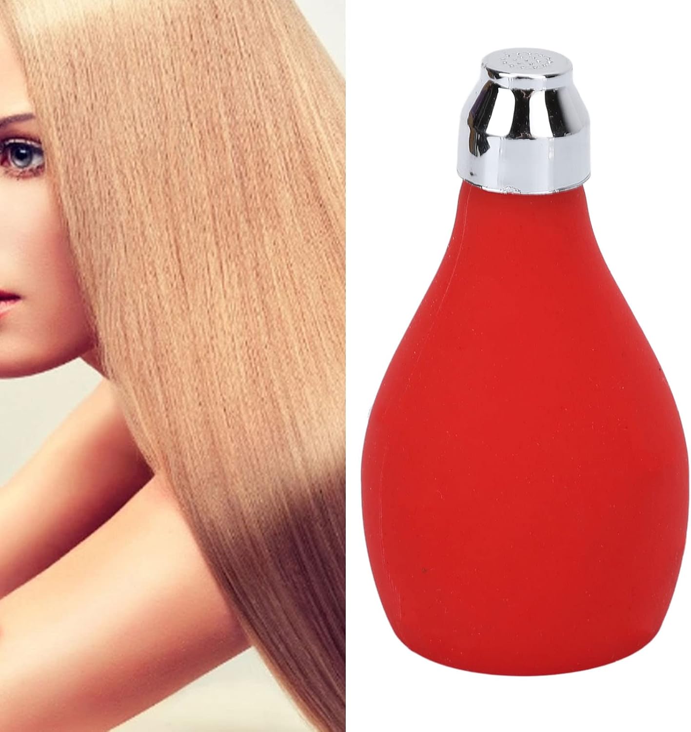 ZJchao Empty Spray Powder Bottle Hairdressing Spray Talcum Powder Prickly Heat Powder Silicone Squeeze Powder Bottle Red