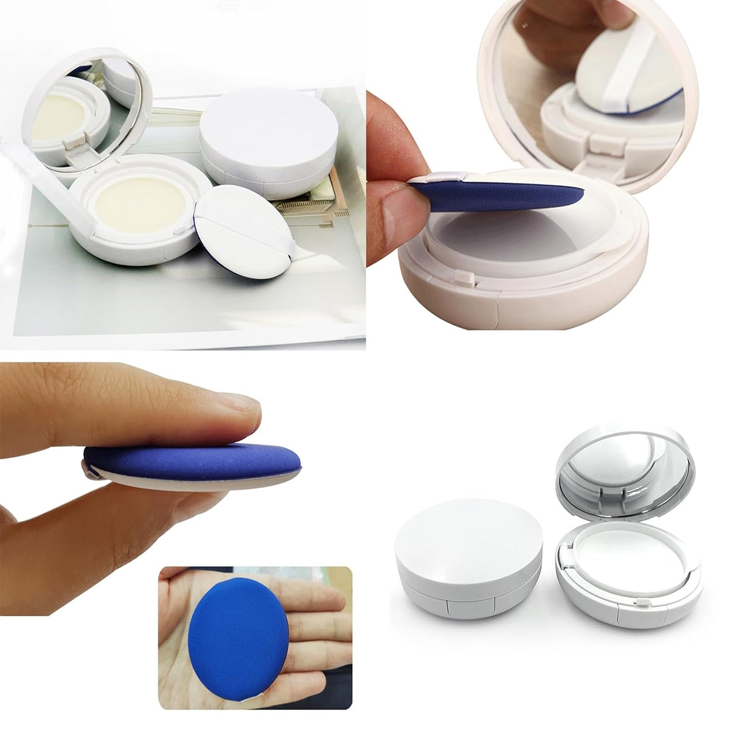 10PCS Leakproof Air Cushions Boxes 15g Empty Cosmetic Containers Makeup Packaging Refillable Cases Air Cushions Compact Case