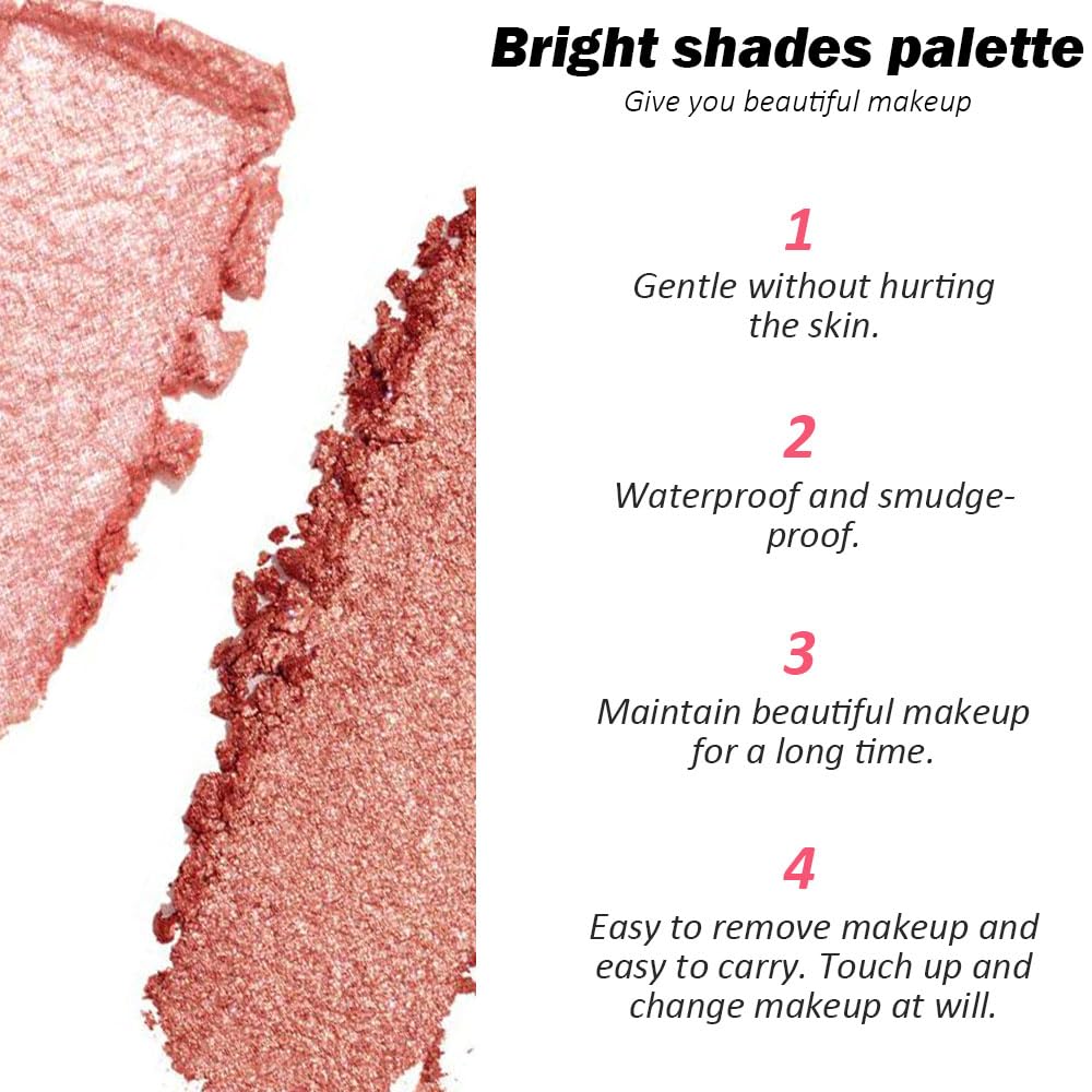 16 Colors Champagne Gold Glitter Matte Shimmer Eyeshadow Palette for Eye Makeup,High Pigmented Brown Eye Shadow Primers Powder Palet de sombras de ojos