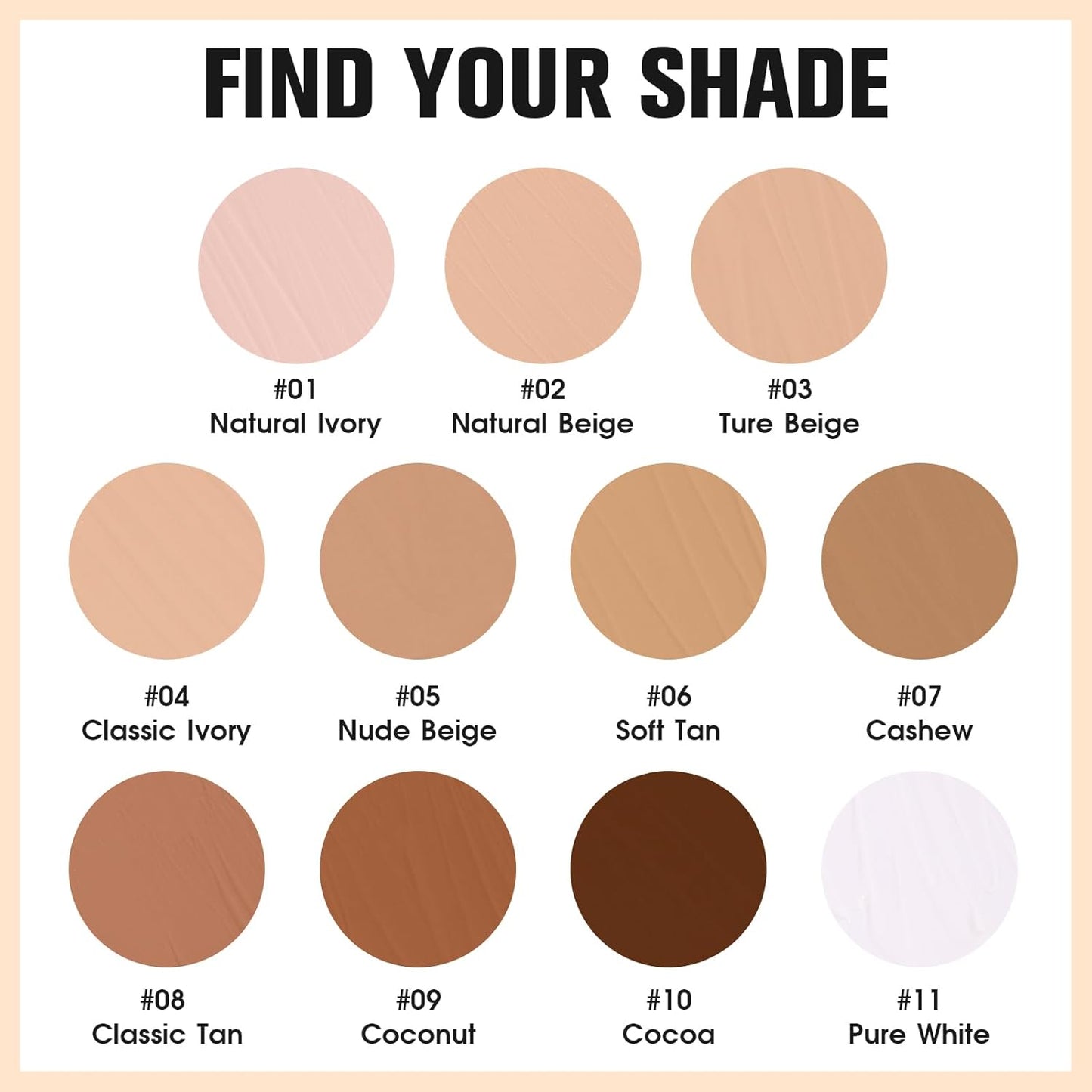 UCANBE Matte Liquid Foundation with Brush, Skincare Serum Foundation Face Makeup with Hyaluronic Acid, Medium to Full Coverage Waterproof Oil Control Longwear, for Mature Skin, Cashew, 1 fl. oz.