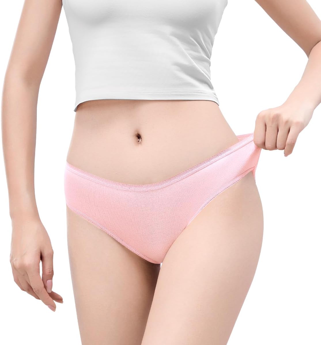 Disposable Underwear for Women Travel-Hospital Stays- Pure Cotton Ladies Brief Panties Multicolor (10pk)