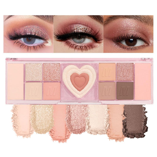 12 Colors Nude White Orange Matte Shimmer Eyeshadow Palette for Eye Makeup,High Pigmented Brown Eye Shadow Primers Powder Palet de sombras de ojos