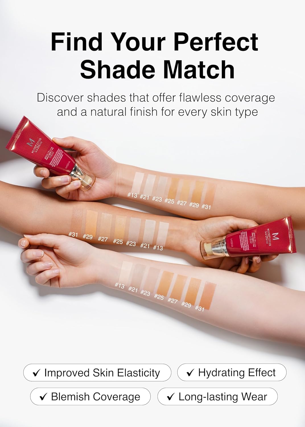 MISSHA M Perfect Cover BB Cream Dual Pack No.21 Light Beige - Light with Cool Undertone SPF 42 PA +++ 1.69 Fl Oz - Tinted Moisturizer with SPF