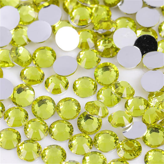 1500 Pieces SS16 4mm Flatback Rhinestones Clear Glass Round Gems Crystals for Nail Art DIY Crafts Clothes Shoes Bags (Citrine)