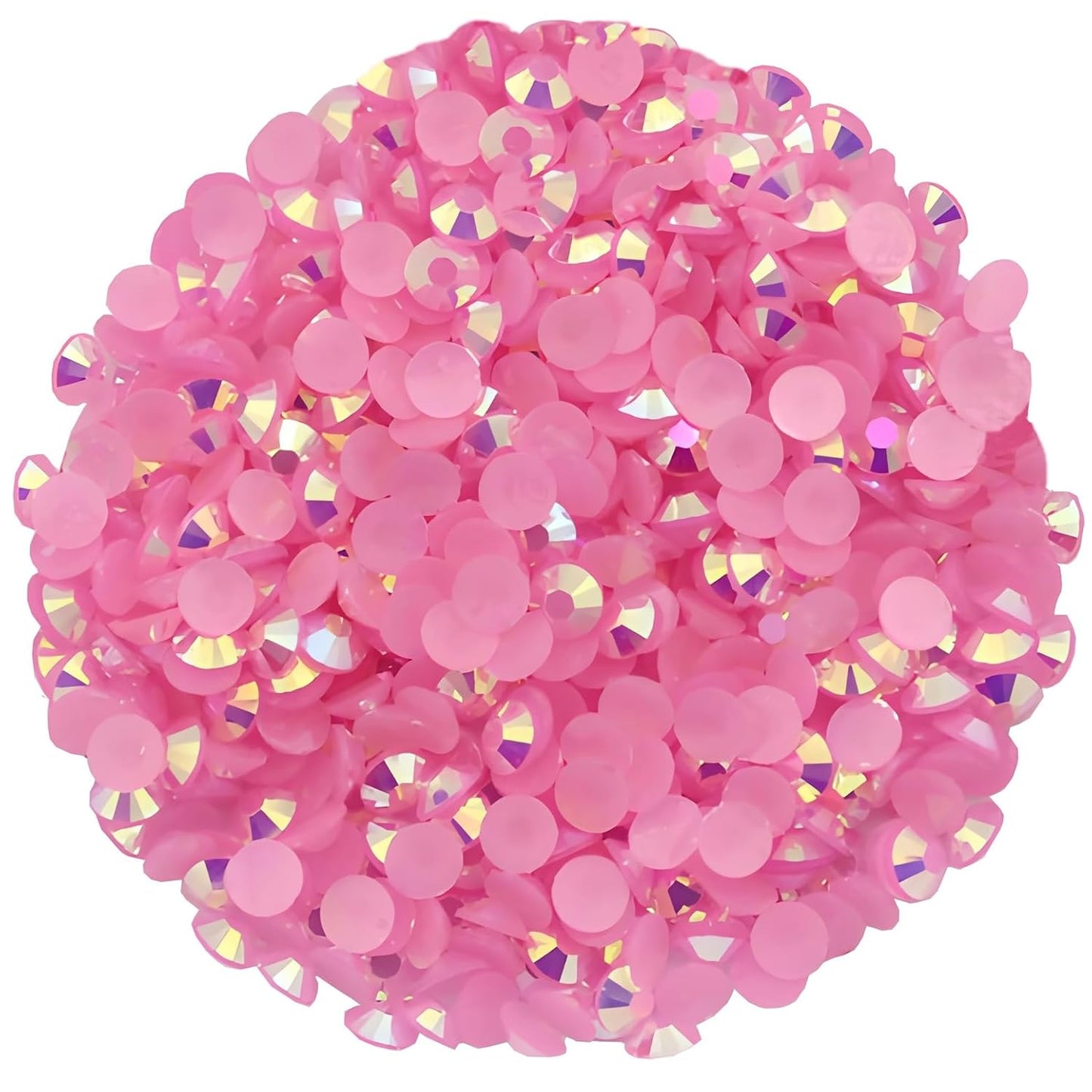 1440 Pcs SS20 5mm Flatback Rhinestones for Nails Art Crafts Glitter Round Shine Gems AB Crystals DIY Clothes Shoes (Dark Pink AB)