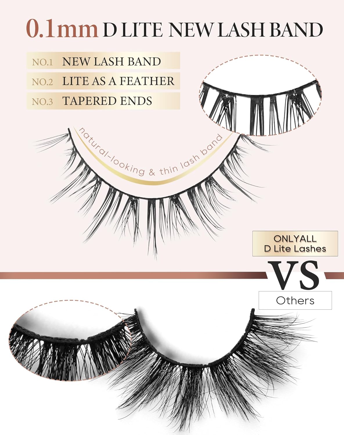 Onlyall Natural Lashes Short Eyelashes Wispy Lashes Natural Look Soft False Eyelashes False Eye Lashes Faux Mink Eyelashes 7 Pairs D2