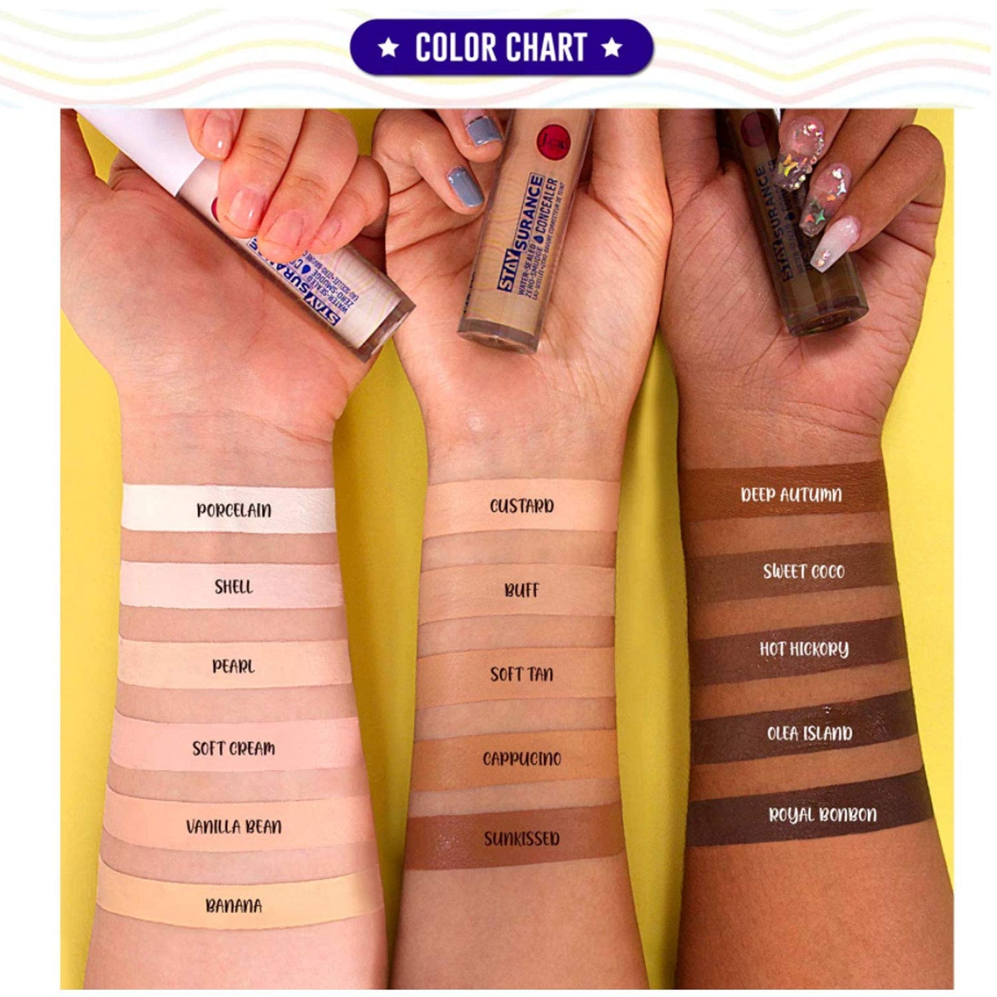 Jcat Beauty Professional Staysurance Water Sealed Zero Smudge Concealer Face and Body + Free ZipBag (SHC106 : BANANA)