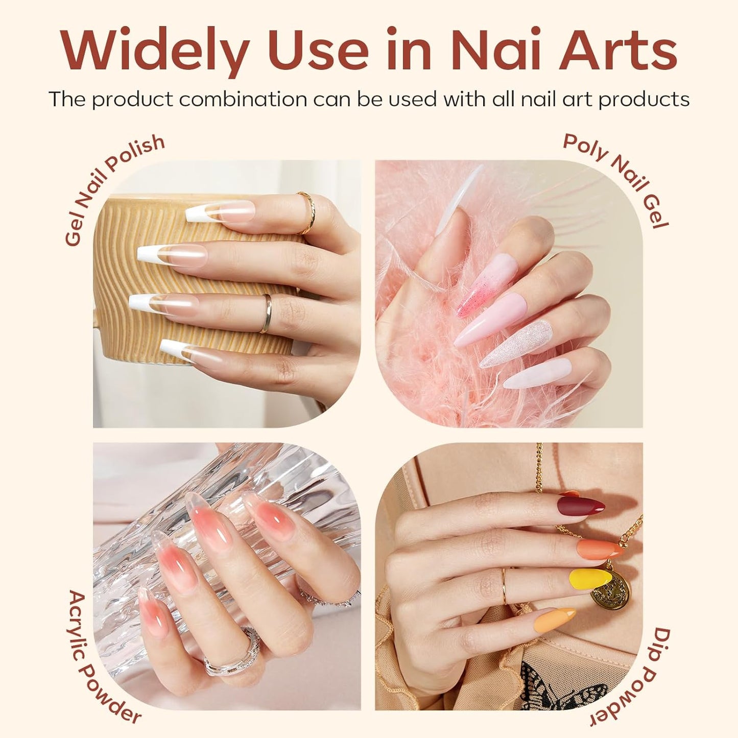 modelones Gel Base and Top Coat with Nail Dehydrator Set No Wipe Diamond Super Shiny Top Coat Nail Art Prep Kit