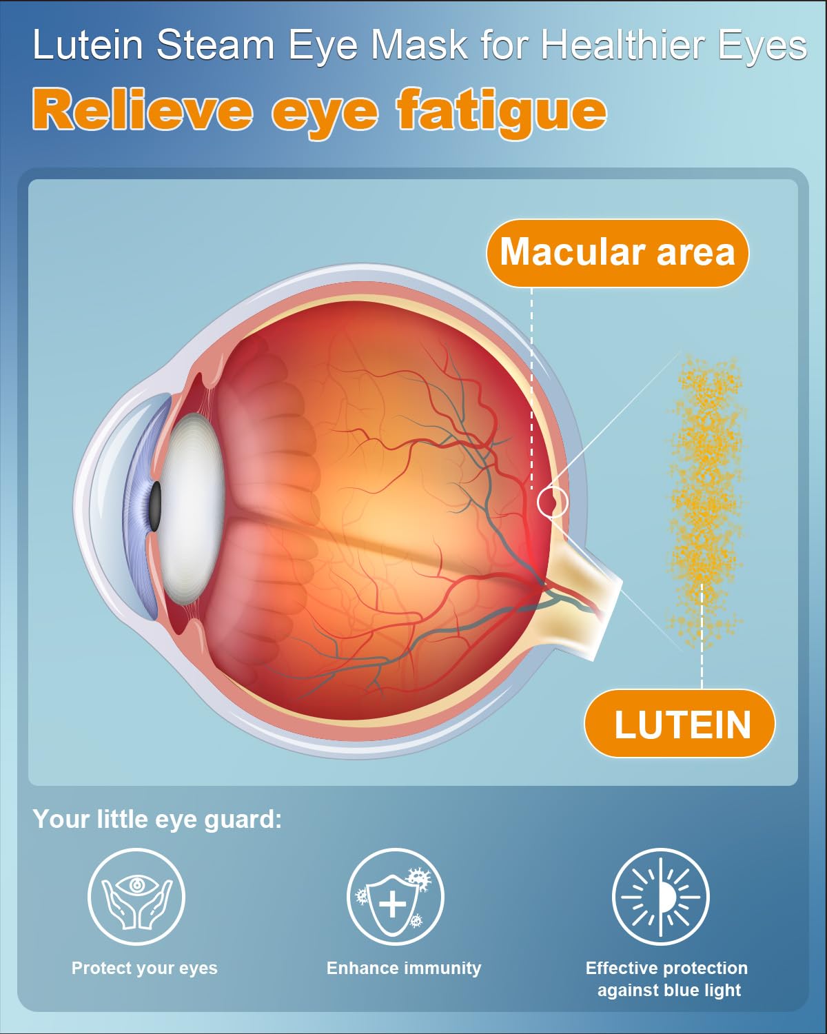 16 Packs Steam Eye Mask Lutein, Heated Eye Masks Bluebell Scent Relaxing Gifts for Women Soothing Eye Fatigue Hot Sleep Mask, Warm Eye Compress for Dry Eyes, Disposable Eye Mask for Travel Essentials