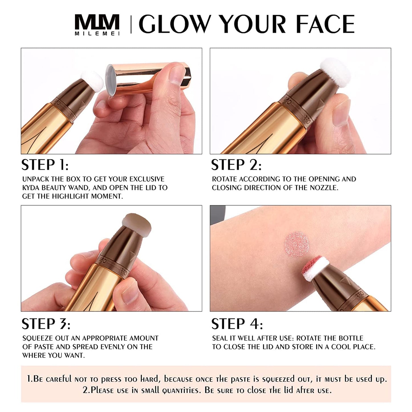 3 Color Contour Beauty Wand, Highlighter ,Blush,Face Concealer Contouring with Cushion Applicator Long Lasting & Smooth Matte Finish Liquid Illuminator Makeup Stick . (01#Contour +02#Blush+04#Highlighter)