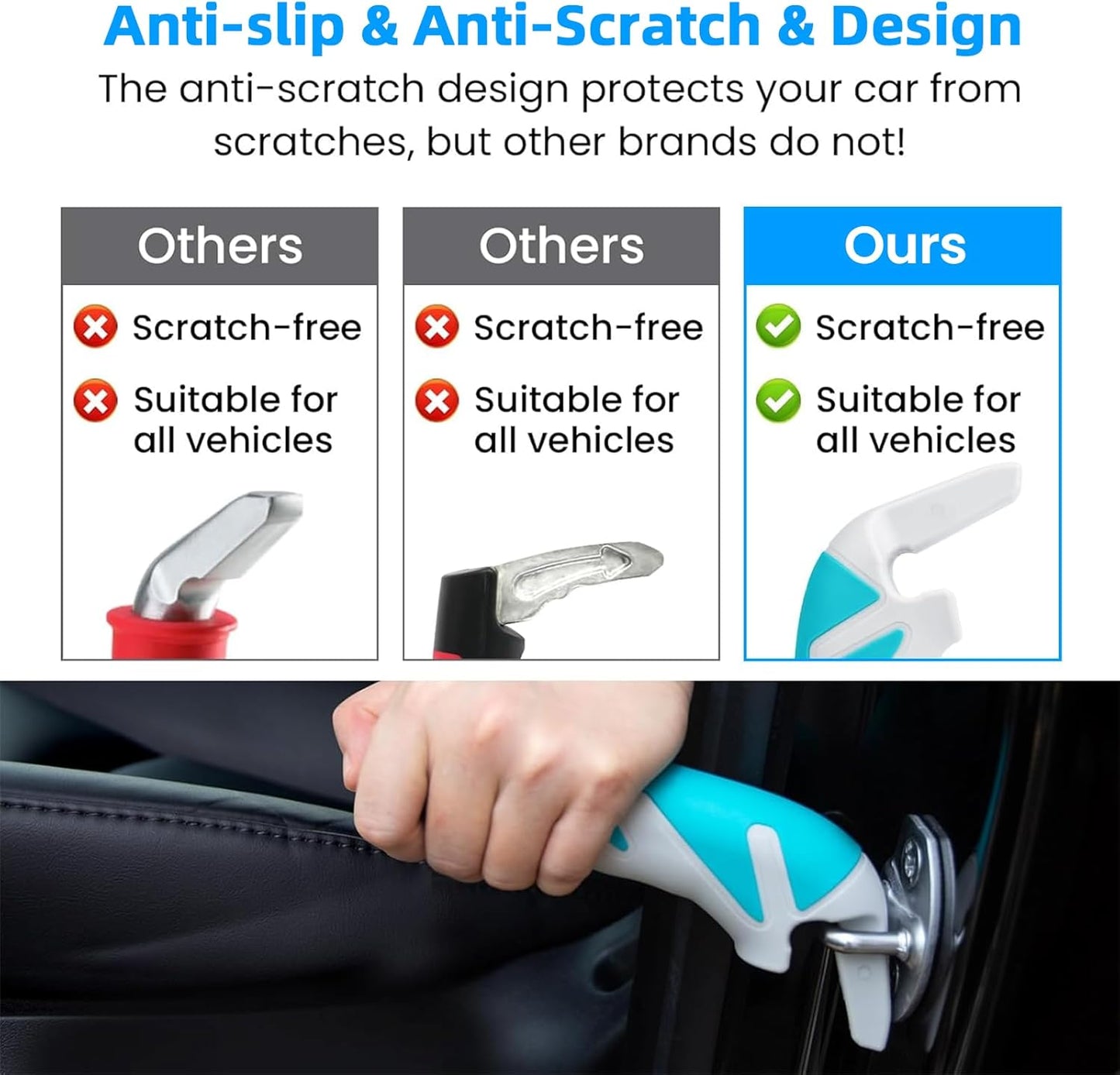 Car Handle Assist for Elderly Car Door Handle: Car Grab Handles - Standing Mobility Safety Tip to Help Get Out - Car Support Handle Portable Bar for Elderly & Seniors & Handicap
