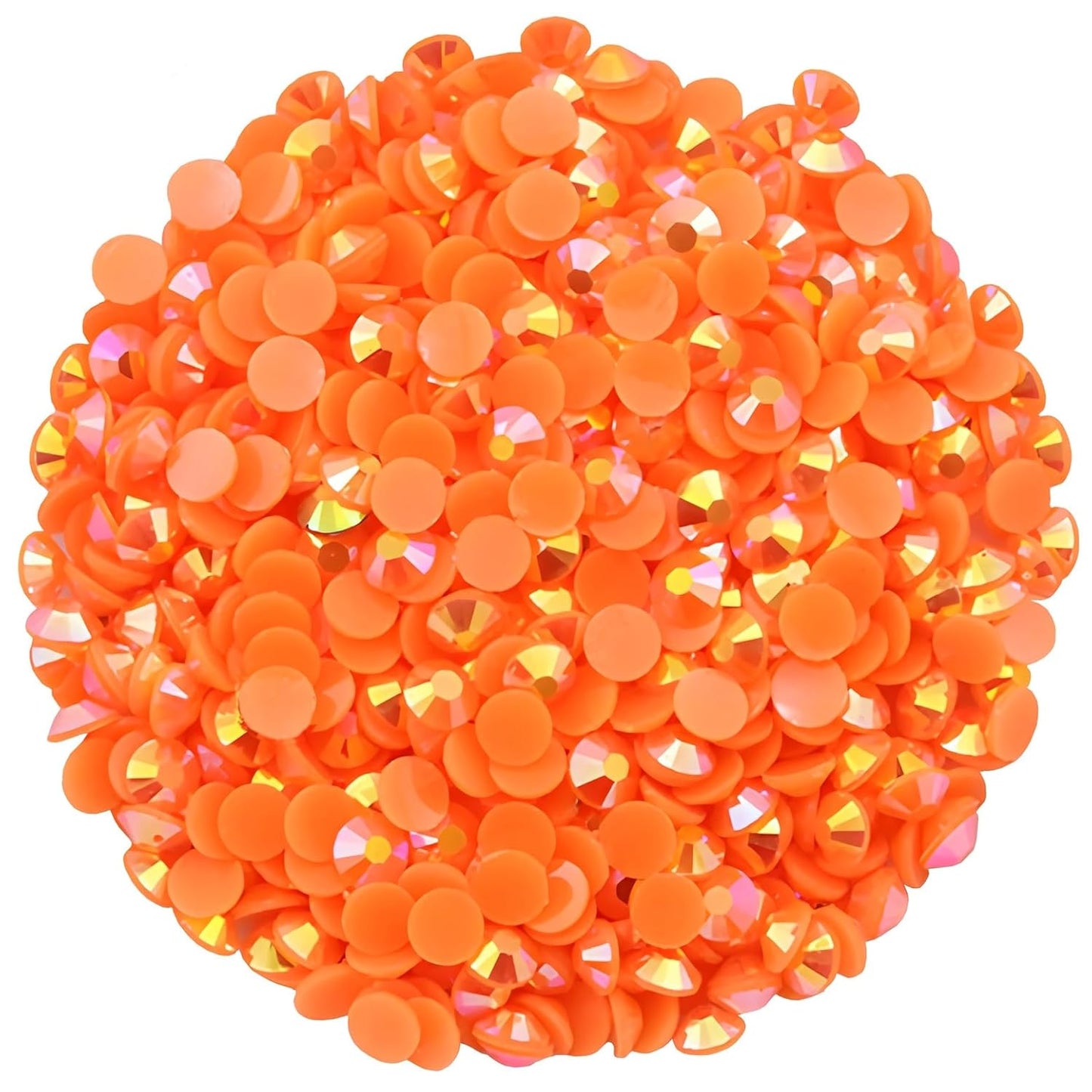 1440 Pcs SS20 5mm Flatback Rhinestones for Nails Art Crafts Glitter Round Shine Gems AB Crystals DIY Clothes Shoes (Orange AB)