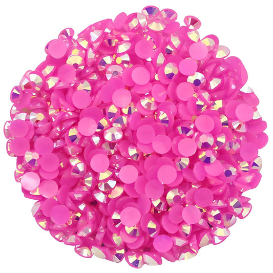 1440 Pcs SS20 5mm Flatback Rhinestones for Nails Art Crafts Glitter Round Shine Gems AB Crystals DIY Clothes Shoes (Light RoseRed AB)