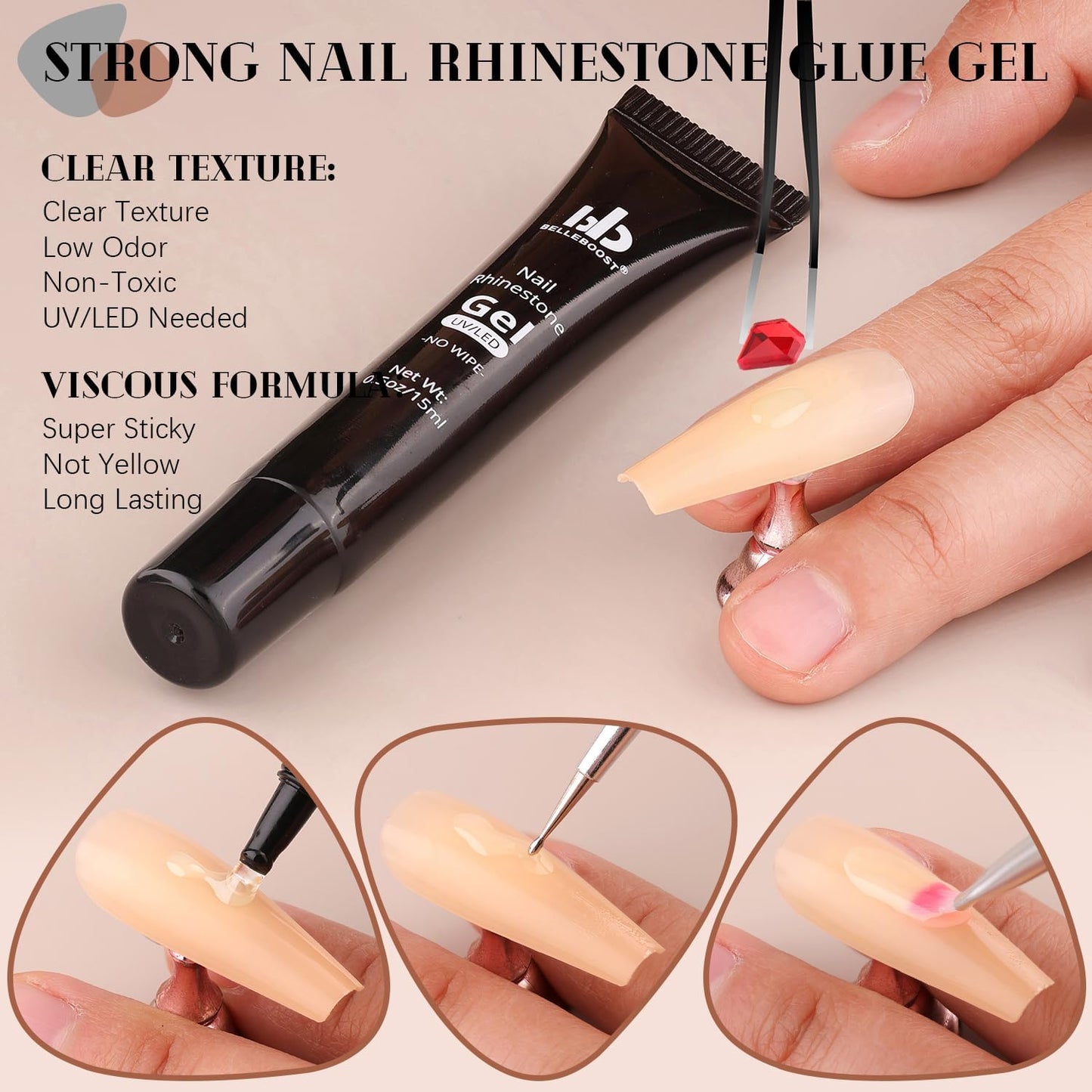 2680Pcs Red Glass Nail Rhinestones 120Pcs Multi Shapes Flatback Nail Gems + 2560Pcs 1.5-4mm Round Crystal with Rhinestones Glue Gel, Manicure Nail Charms Diamond Gemstones for Nail Art