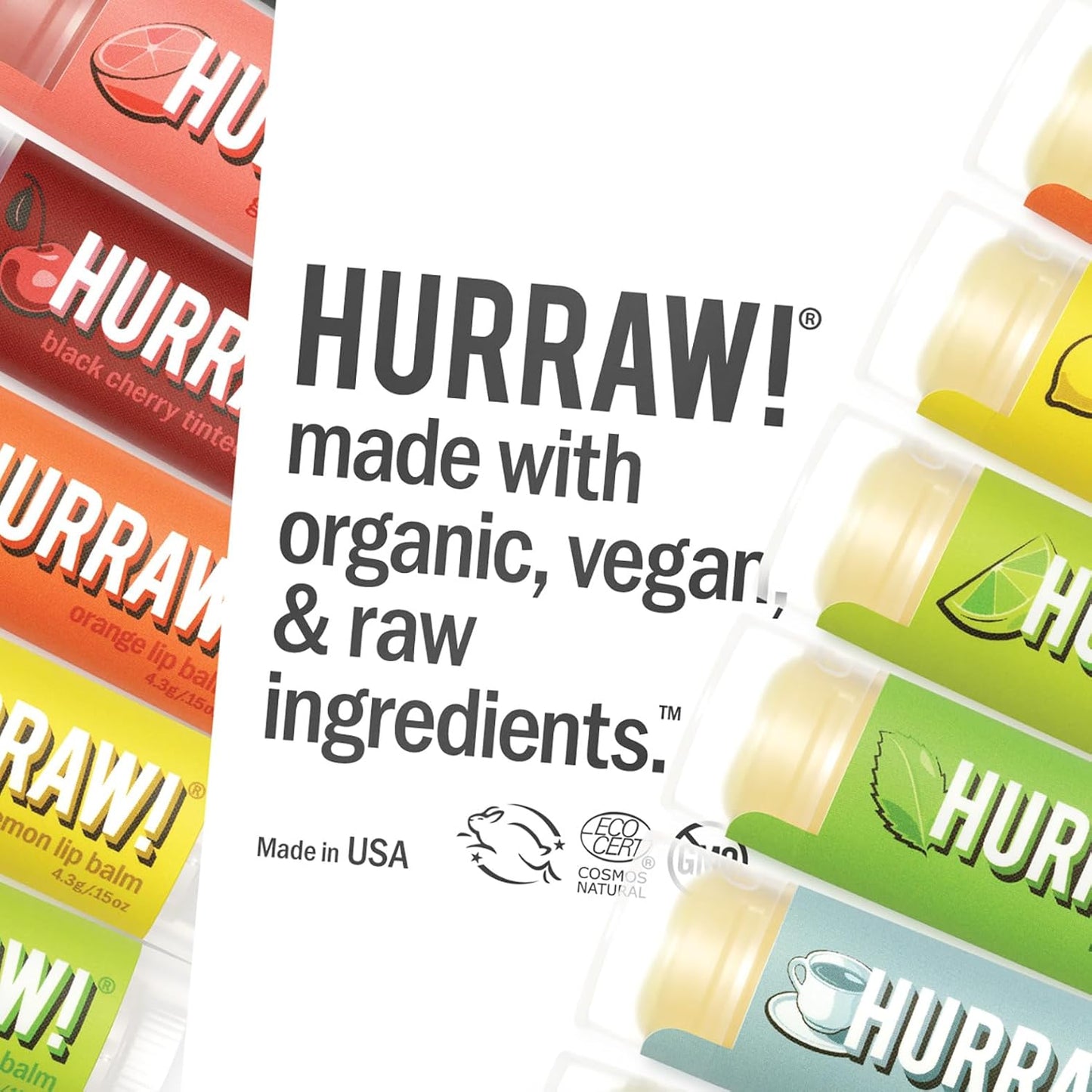 Hurraw! Vanilla Bean, Root Beer, Chocolate Lip Balms, 3 Pack Bundle: Organic, Certified Vegan, Cruelty and Gluten Free. Non-GMO, 100% Natural Ingredients. Bee, Shea, Soy and Palm Free. Made in USA