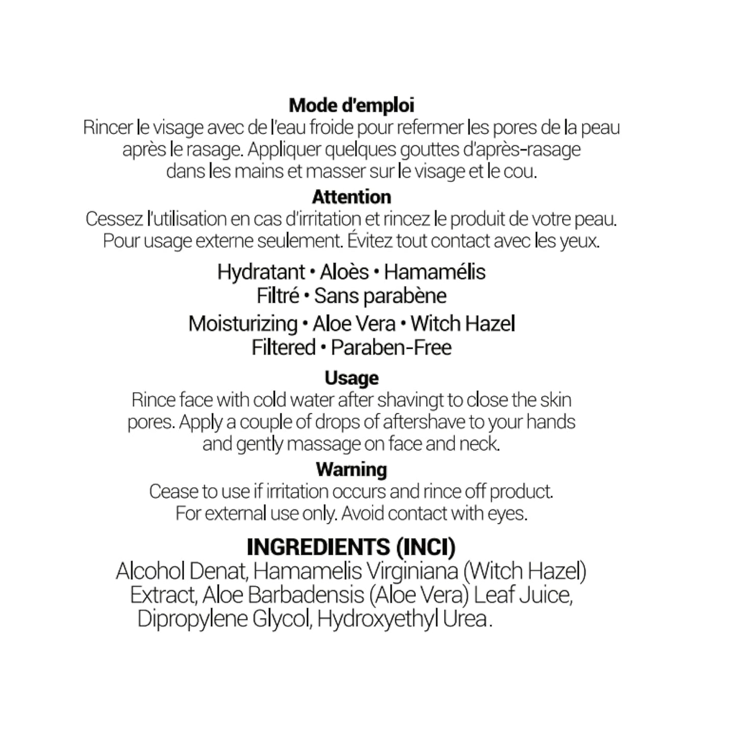 Aftershave Splash For Men l Fragrance-Free, Unscented l Canadian Made by A Skilled Artisan l Moisturizes & Soothes the Skin | 114 ml (4 oz)