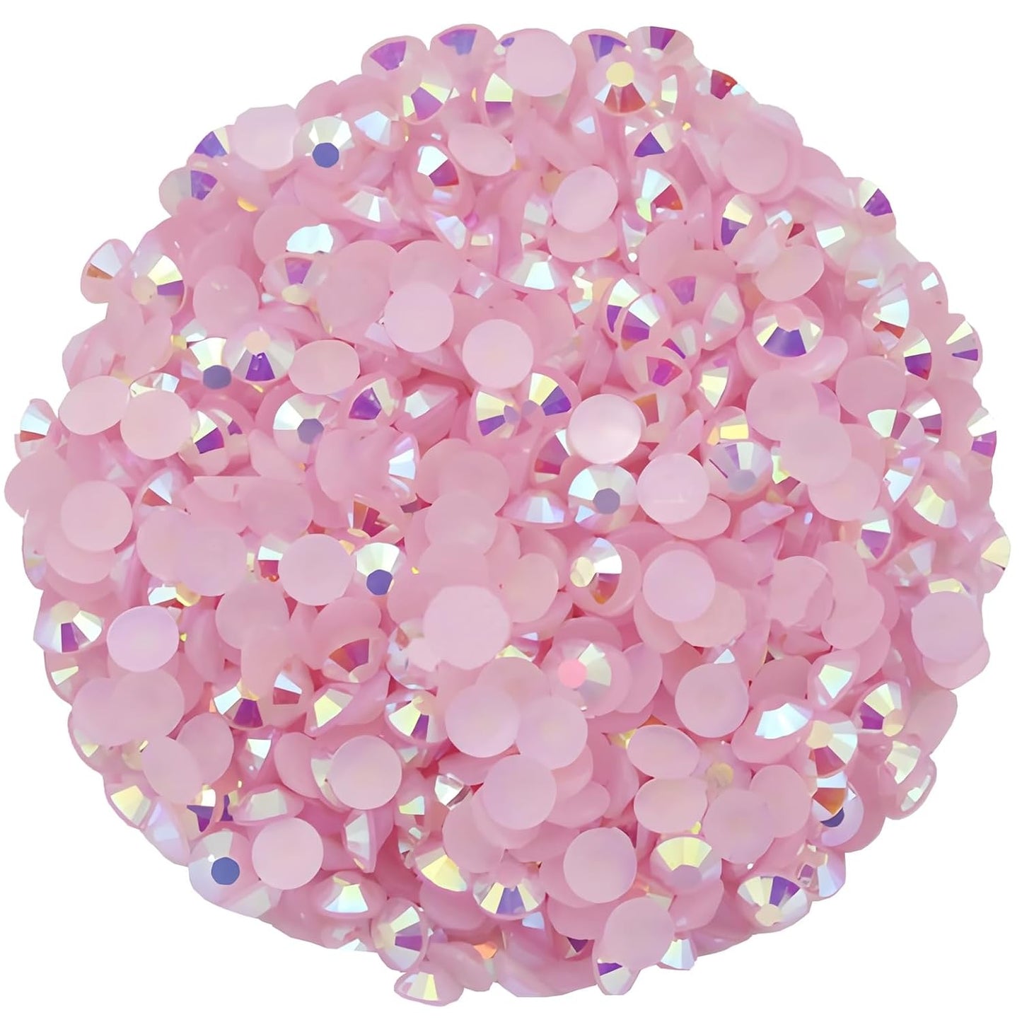 1440 Pcs SS20 5mm Flatback Rhinestones for Nails Art Crafts Glitter Round Shine Gems AB Crystals DIY Clothes Shoes (Light Pink AB)