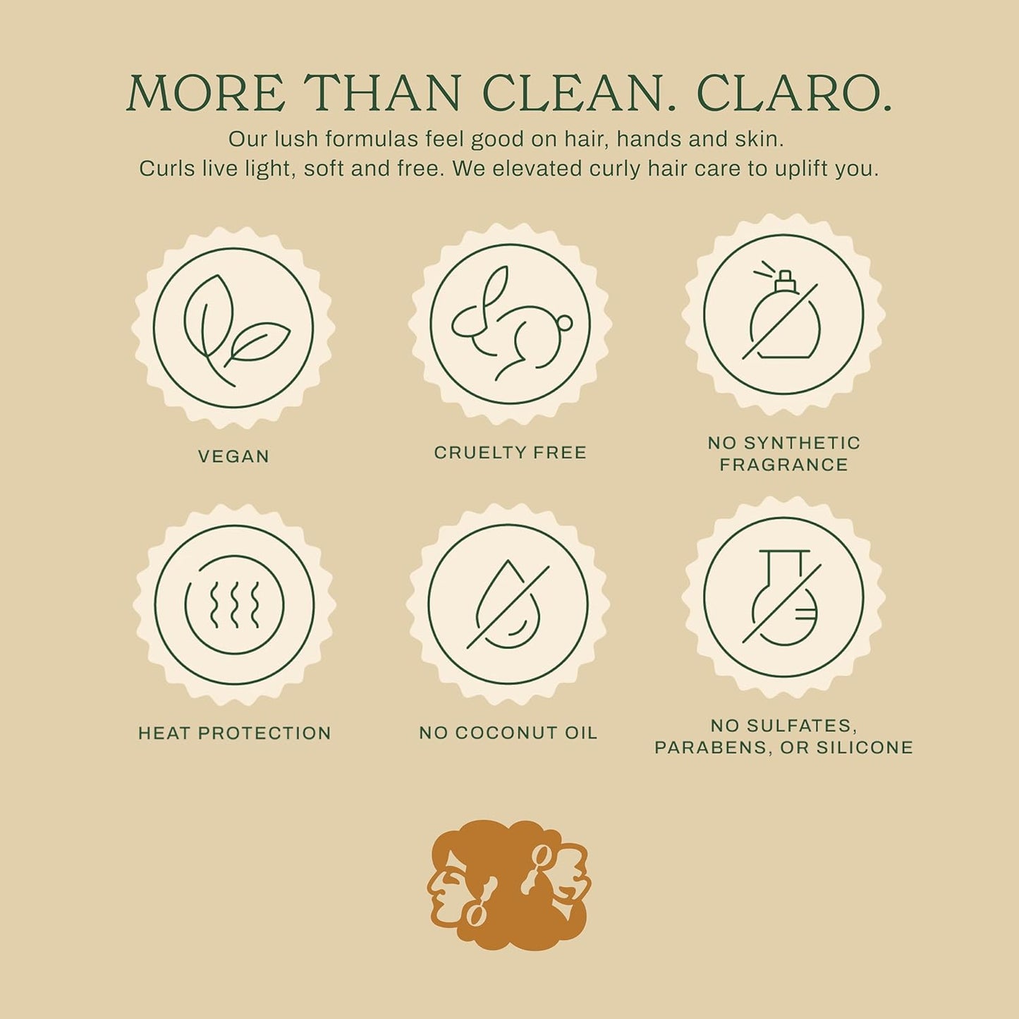 OCOA Beauty Hydrating Curl Cream with Hibiscus, Mango Butter, and Marula Oil - Defines, Moisturizes, Controls Frizz & Protects from Heat - For Curly & Wavy Hair, 8 oz