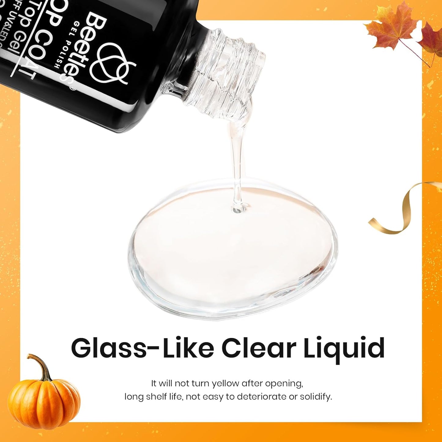 Beetles 3Pcs 15ml Builder Nail Gel with No Wipe Top Coat Gel Nail Polish and Base Coat Halloween Set for Nails Shine Finish and Long Lasting Nail Protection UV/LED Lamp Needed Gift for Women