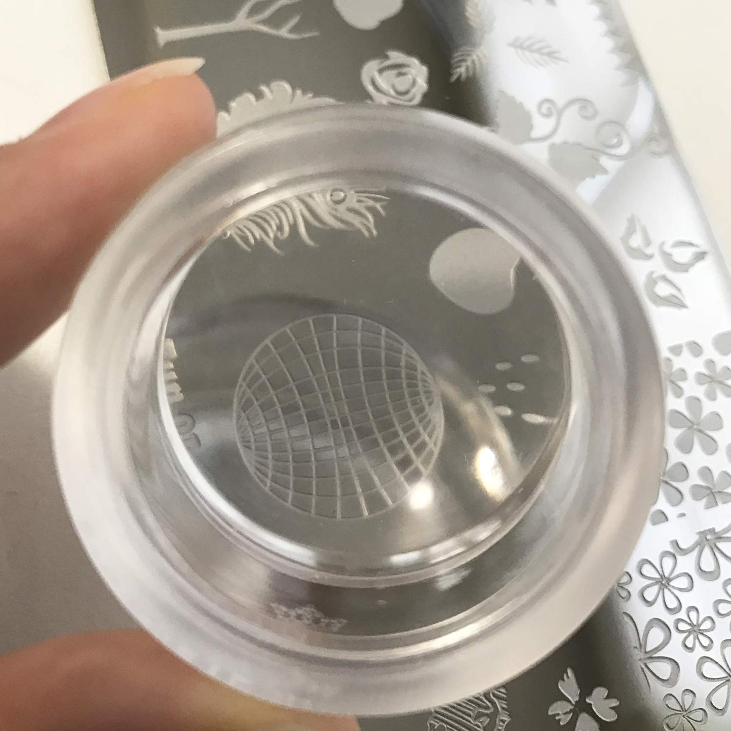 PUEEN 35mm HD Chunky Transparent Soft Stamper and Scraper Set - Nail Art - Stamping Tools - CLEAR - BH000706