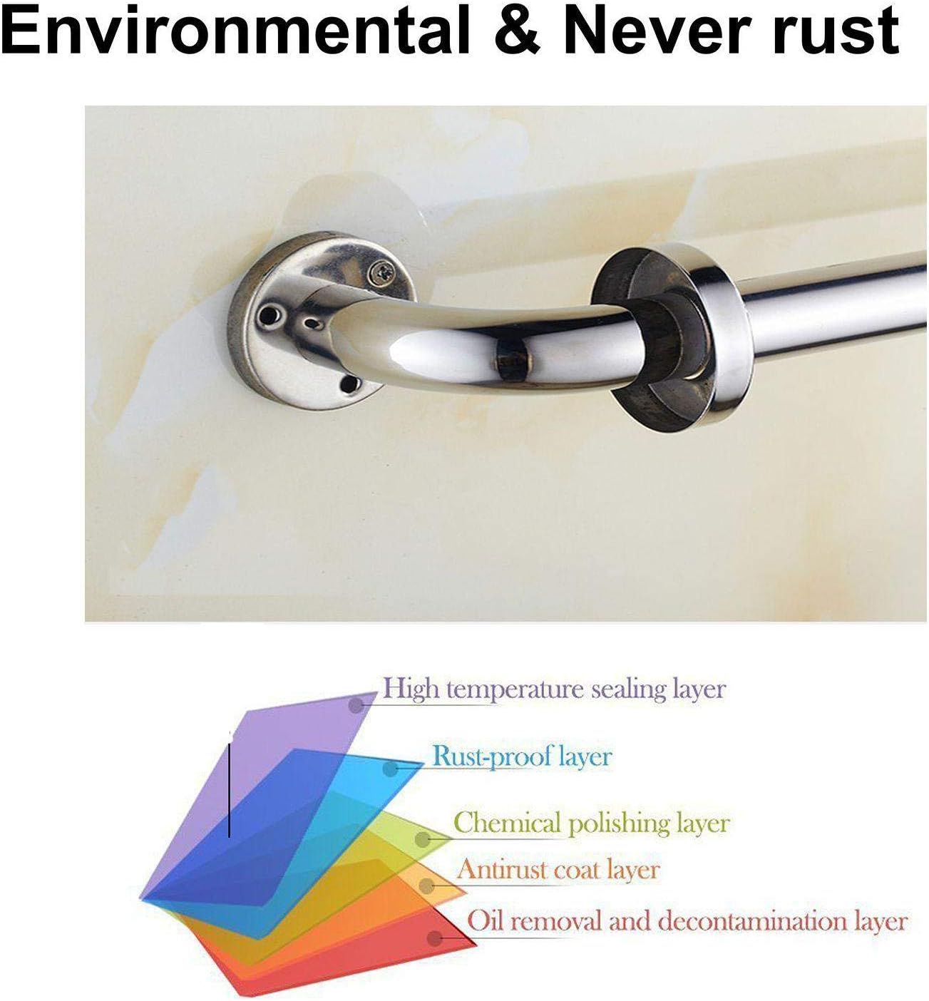 16 Inch Anti Slip Shower Grab Bar, Munzong Stainless Steel Bathroom Grab Bar, Satin Brushed Nickel Knurled Bathroom Balance Bar,Safety Hand Rail Support Handicap Elderly Senior Assist Bath Handle