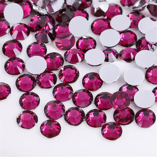 1500 Pieces SS16 4mm Flatback Rhinestones Clear Glass Round Gems Crystals for Nail Art DIY Crafts Clothes Shoes Bags (Grape Purple)