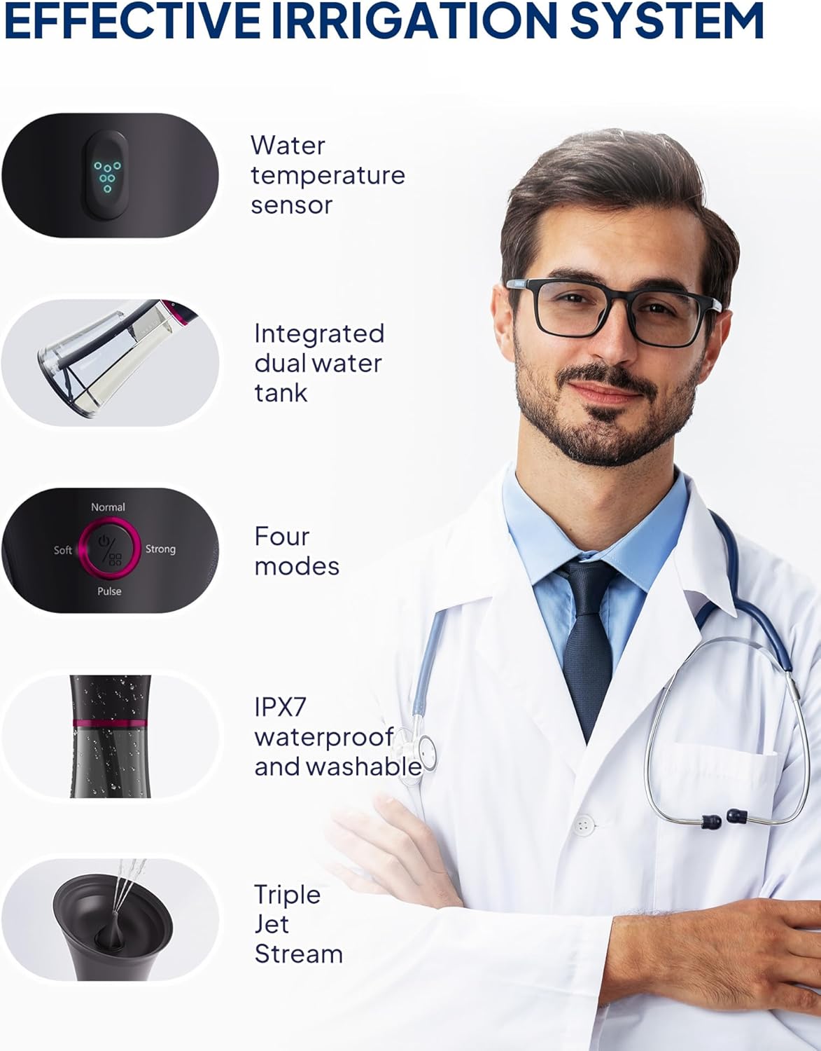 Upgraded Ear Wax Removal with One-Piece Waste Tank, Safe Ear Cleaner with Water Temperature Sensor, Effective Ear Irrigation Kit, IPX7, Slate Rose