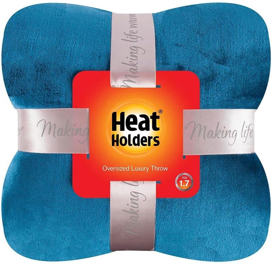 Heat Holders Fleece Throw Blanket for Couch - 300GSM Plush Super Soft Throw Blanket for Bed, Sofa, car & Travel - Extra Large Cozy Blankets, Warm Thick Fuzzy, All Season - 79" X 71" - Sage