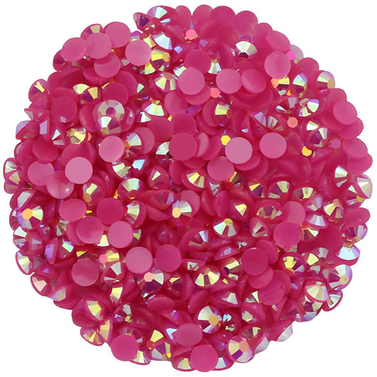 1440 Pcs SS20 5mm Flatback Rhinestones for Nails Art Crafts Glitter Round Shine Gems AB Crystals DIY Clothes Shoes (Dark RoseRed AB)
