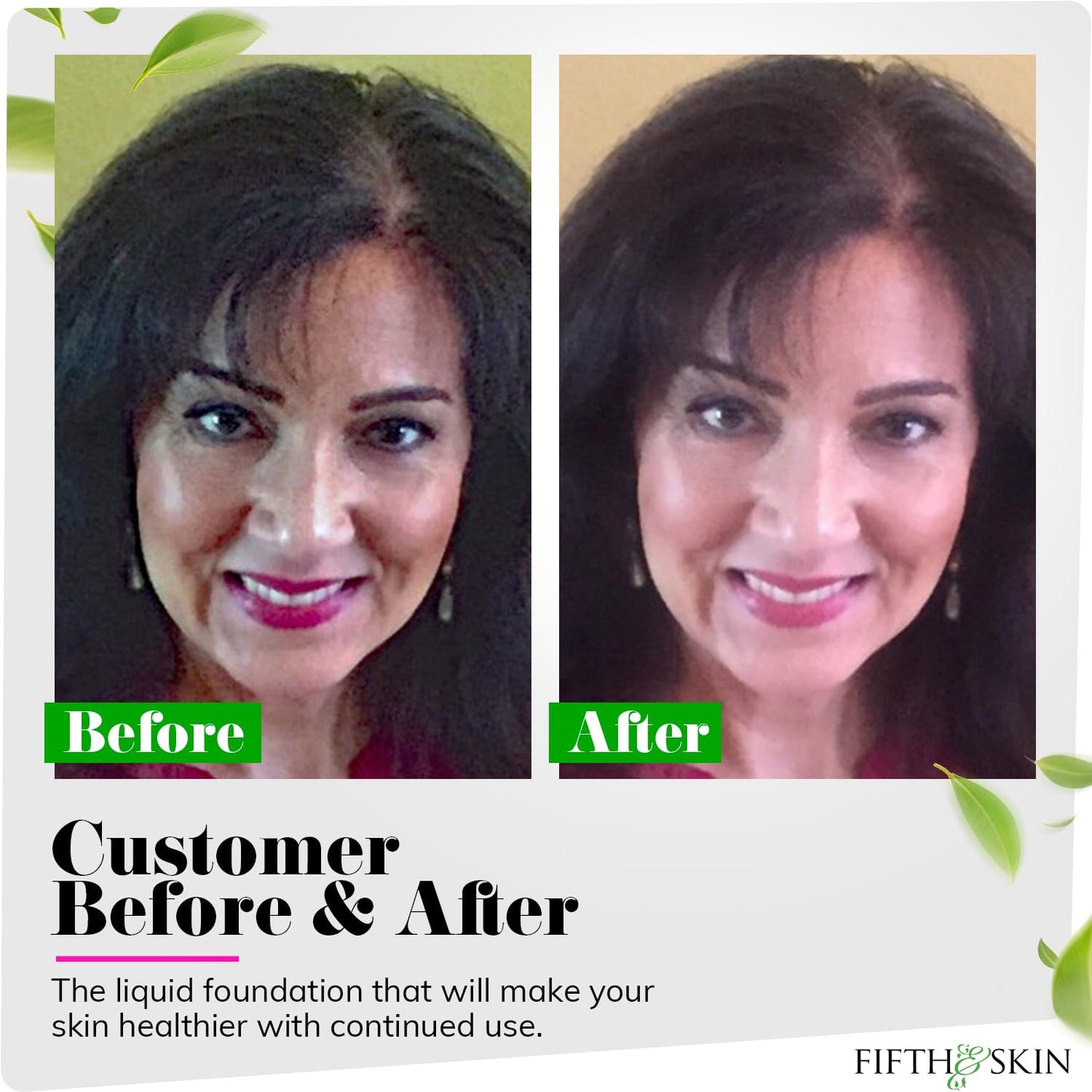 Fifth & Skin: Better’n Ur Skin Liquid Foundation (RICH TAN) - Natural, Organic, Vegan, Cruelty-Free - Gluten-Free Beauty with Buildable Coverage and Palm-Free Luxury - 1 oz