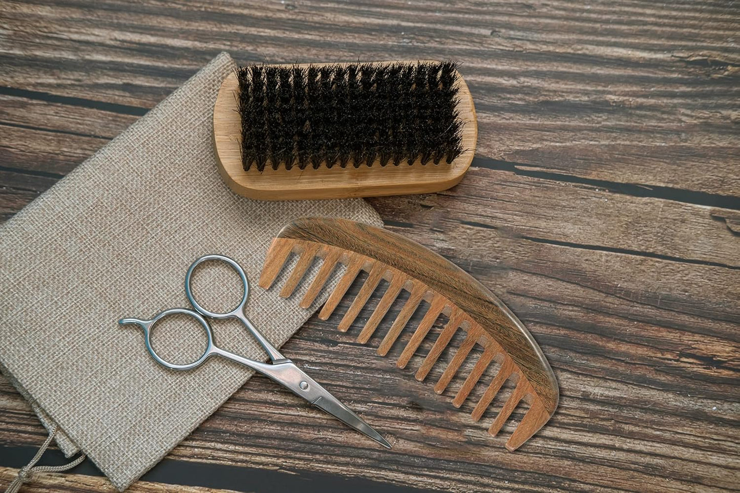 Louise Maelys Wooden Wide Tooth Comb for Curly Hair Anti-Static Sandalwood Hair Combs for Adults and Kids