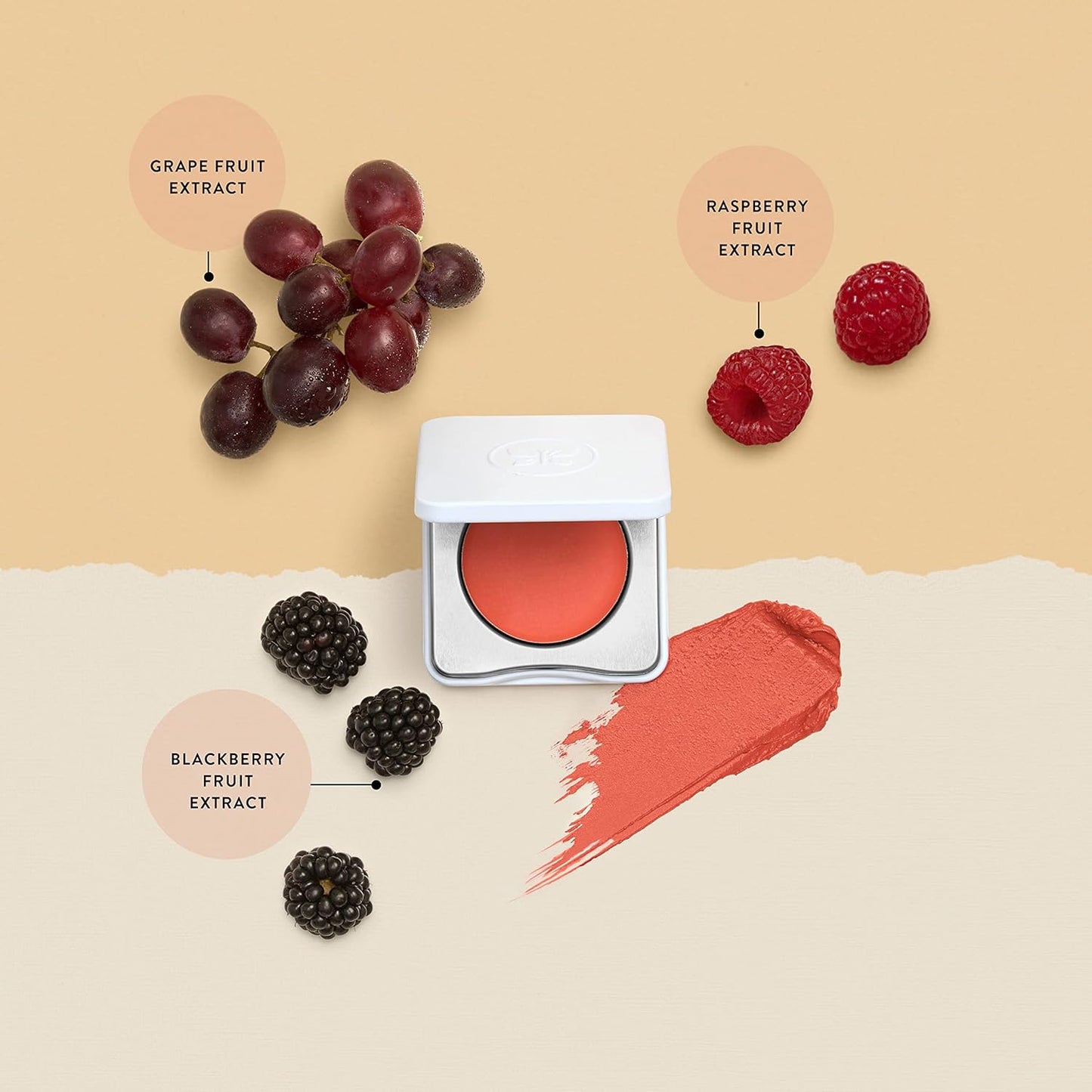 Honest Beauty 2-in-1 Creme Cheek Blush + Lip Color | EWG Verified, Vegan + Cruelty Free | Plum Berry, .1 oz