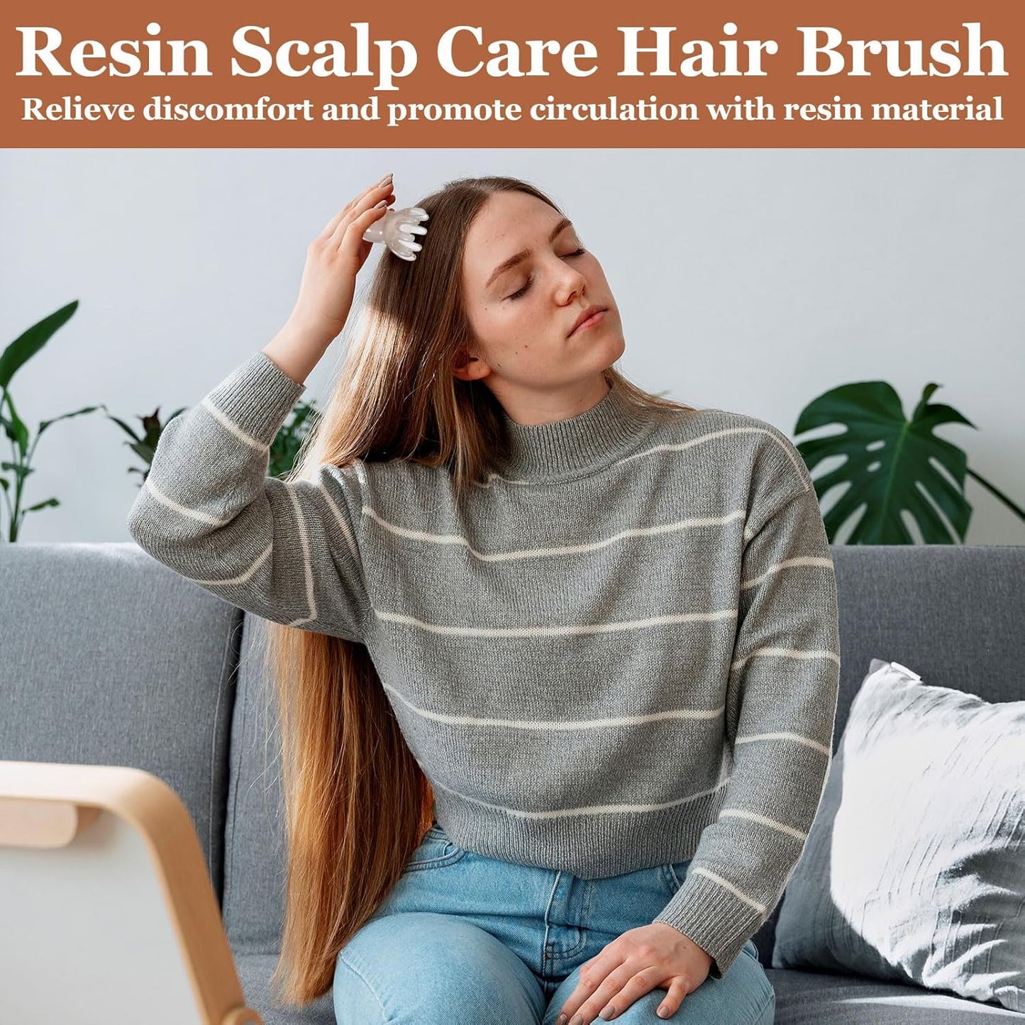 2 Pcs Octopus scalp massager, Portable scalp scrubber massage tool Headache and Stress Relief, silicone hair head massager scalper Acupressure Comb, Deep Relaxation acupressure tool Home Office