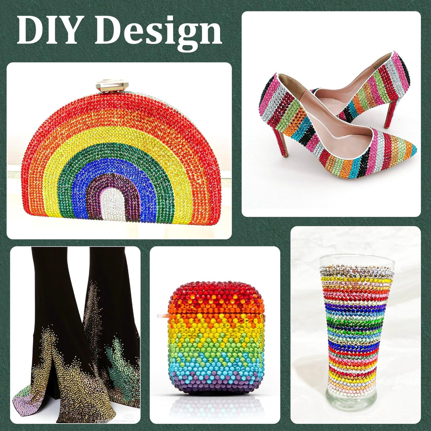 Resin Rhinestones for Crafting with B7000 Jewelry Glue, 2 Boxes White Flatback Crystals with 3Pcs 10ml Glue for Bedazzling Crafts DIY Nail Art MakeupďźNon Hotfix Gems for Clothing Shoes