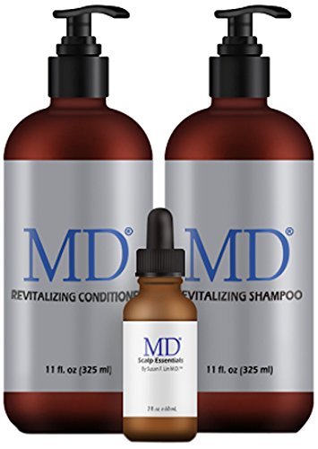 MD Scalp Bundle for Thinning Hair - Sulfate-Free Shampoo, Revitalizing Conditioner & Hair Growth Serum