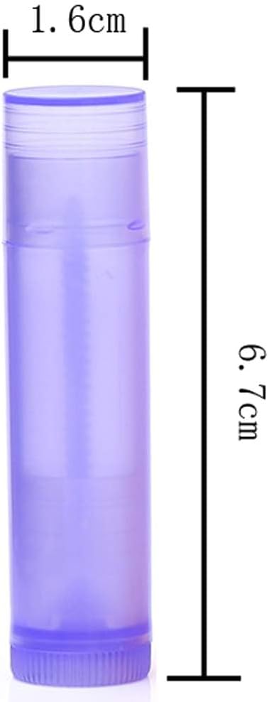 30 Pieces Multicolor Empty Lip Balm Container Tubes Lip Balm Empty Container Clear Tubes with Twist Bottom and Top Cap(Color Random)