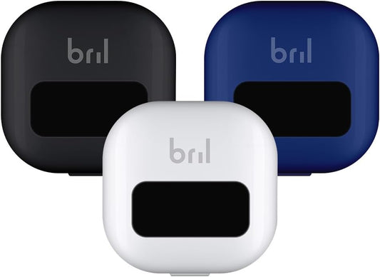 Bril UV-C Toothbrush Sanitizer, Portable Cleaner, Travel Cover, Magnetic Holder, and Rechargeable Case for Any Size Toothbrush, Multi-Pack