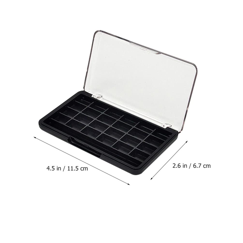 Empty Eyeshadow Palette Eyeshadow Makeup Palette Lipstick Container Makeup Empty Case for Blush Lipstick, 2Pcs 24 Grids