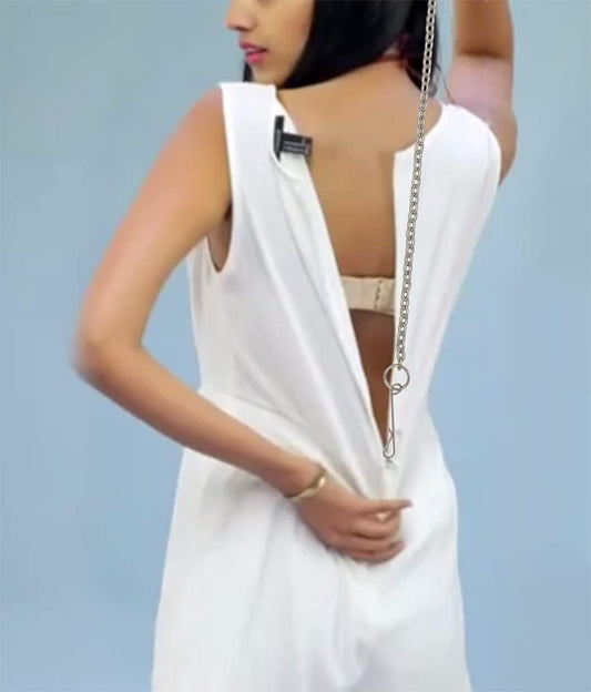 Zipper Helper for Dress and Boots, Zipper Puller Zip with Hook and Clip for Almost All Zippers Types, Zip up Dress by Yourself (Silver 1)