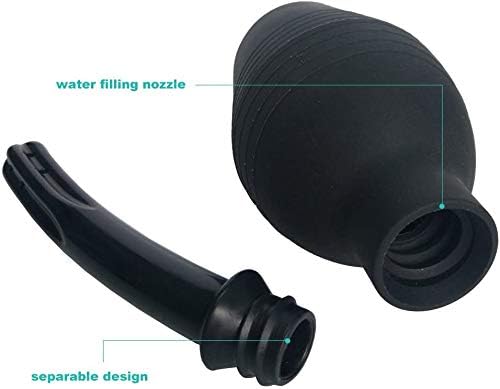 Abyclean Anal Douche Enema Bulb Vaginal Douche Enema Cleaner for Women’s or Man’s Health (500ml Black)