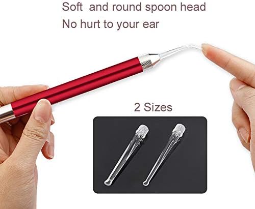 POZILAN Ear Picker Tweezers with LED Light - 8 Pack Ear Wax Removal Tool Cleaner Kit for Kids and Adults, Earwax Spoon Digger & Tweezers for Ear Cleaning Tool Gift Set