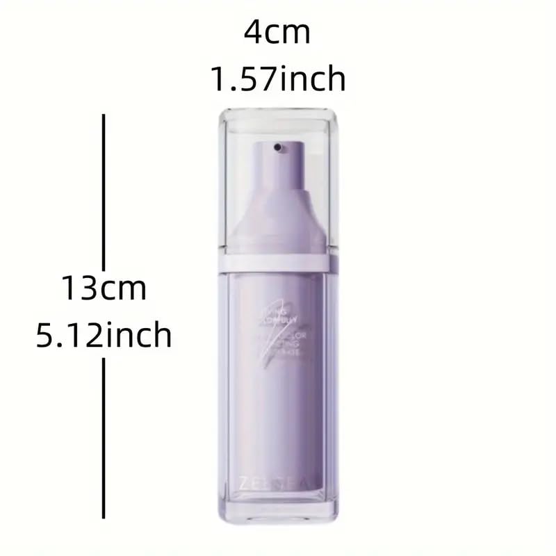 ZEESEA Correcting Face Primer for Brighten, Neutralizes Uneven Skin Tone and Facial Redness,Grips Makeup Base for Long-Lasting Wear,Cruelty-Free, Purple &Green