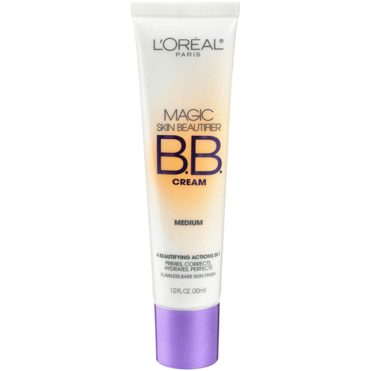 L'Oréal Paris Makeup Magic Skin Beautifier BB Cream Tinted Moisturizer, Medium, 1 fl oz, 1 Count