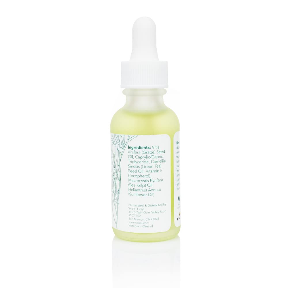 Sea-El Matcha Face Oil Skincare - Hydrating Glow Green Tea & Sea Kelp Facial Oil Blend - Calming & Deeply Penetrating Antioxidant-Rich Moisturizer for Women & Men, Vegan, All Skin Types - 1 Fl Oz