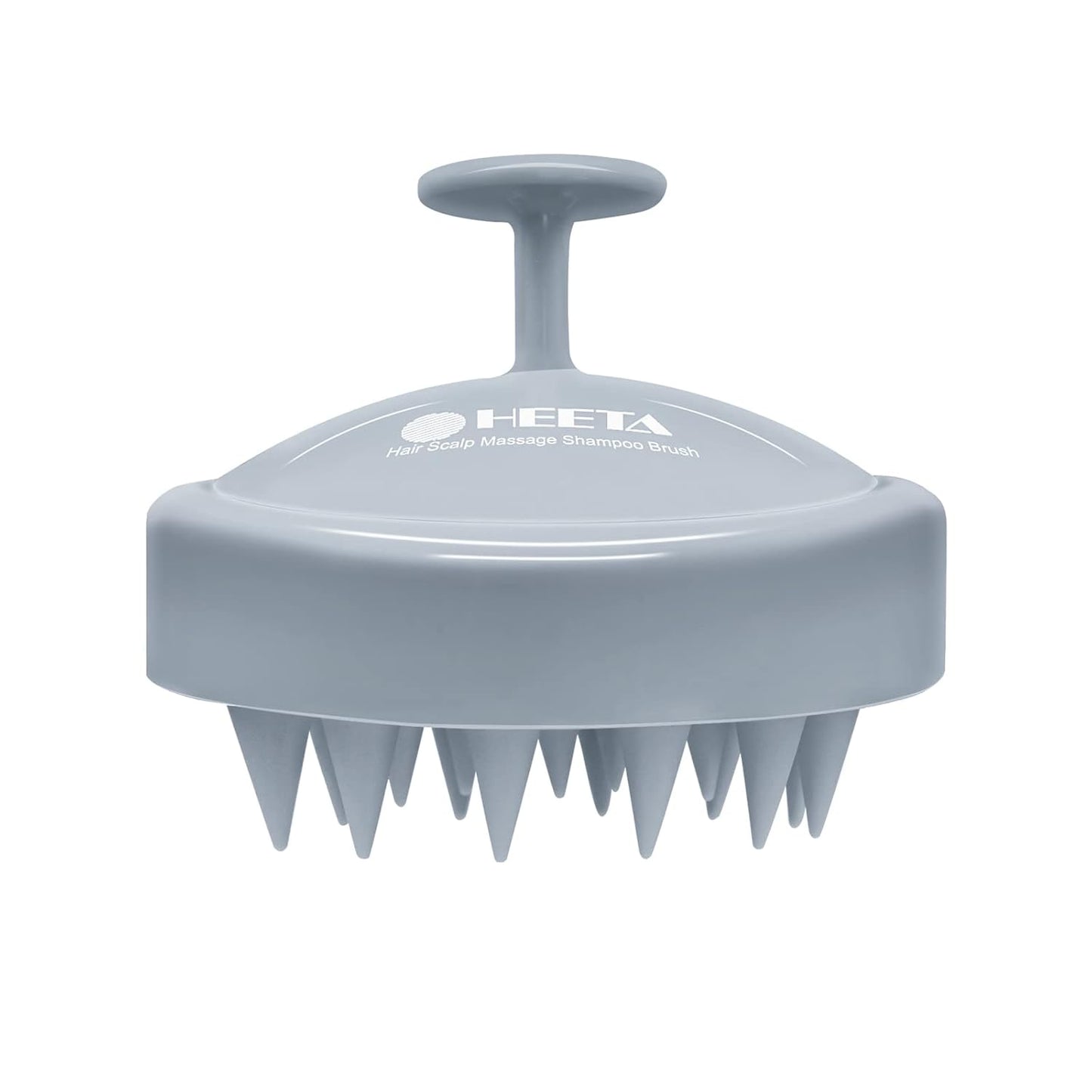 HEETA Scalp Massager Hair Growth, Soft Silicone Scalp Scrubber Shampoo Brush for Exfoliation, Dandruff Removal Head Massage Stress Relax, Wet & Dry Use for Thick Thin Curly Hair Care, Sky Gray