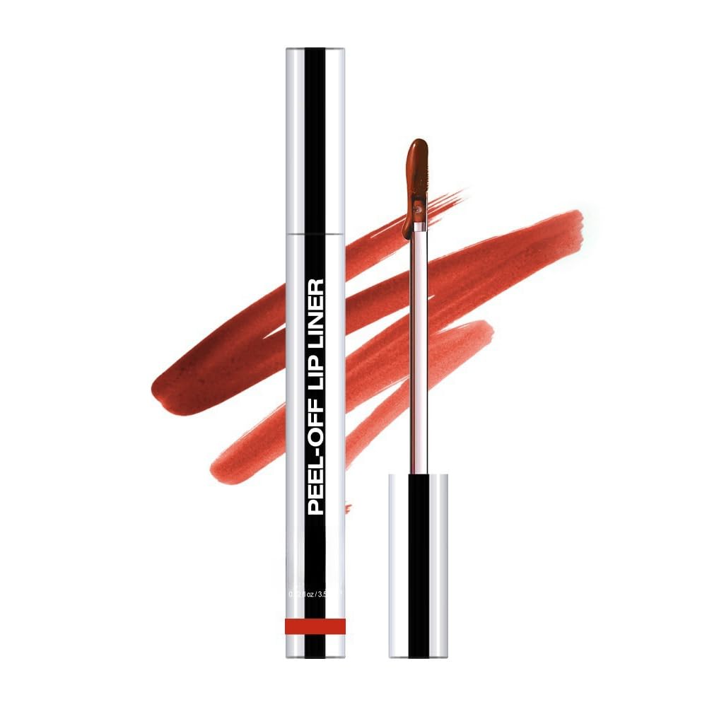 Longwear Peel-off Lip Stain Marker Peel Off with Vitamin E - Smudge-Resistant Lip Liner & Base for All Skin Types (07#)